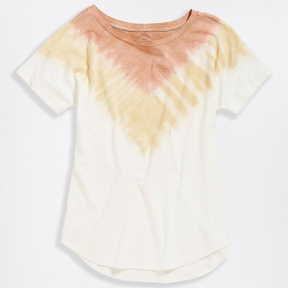 Maurices Tops - Maurices Chevron Tie Dye Drop Shoulder Classic Tee